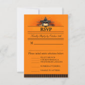 3.5x5 RSVP-kaart - Menuselecties - Halloween Love RSVP Kaartje (Voorkant)