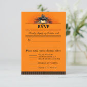 3.5x5 RSVP-kaart - Menuselecties - Halloween Love RSVP Kaartje (Staand voorkant)