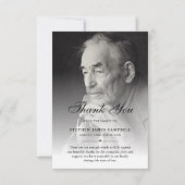 3.5x5 Thank You Custom Funeral Photo Sympathy Bedankkaart (Voorkant)