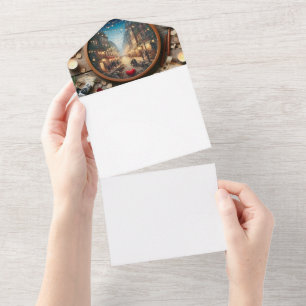 3.5x5 Trouw-enveloppen   Elegante adressering All In One Uitnodiging
