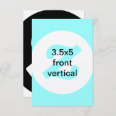 3,5x5 verticale uitnodiging (Voorkant / Achterkant)