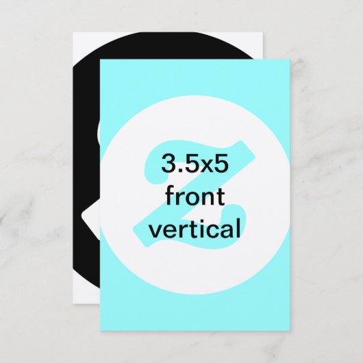 3,5x5 verticale uitnodiging (Voorkant / Achterkant)