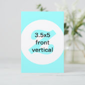 3,5x5 verticale uitnodiging (Staand voorkant)