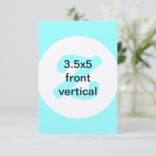 3,5x5 verticale uitnodiging (Staand voorkant)