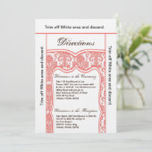 3.5x6 Directiekaart Coral Oran Damask Kaart (Staand voorkant)