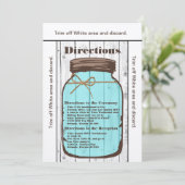 3.5x6 Directiekaart Mason Jar Wood Country Rusti Kaart (Staand voorkant)