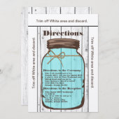 3.5x6 Directiekaart Mason Jar Wood Country Rusti Kaart (Voorkant / Achterkant)