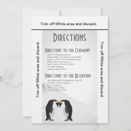 3.5x6 Directies Kaart Pinguïns Mate for Life Grey