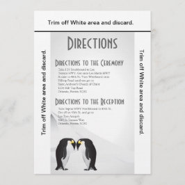 3.5x6 Directies Kaart Pinguïns Mate for Life Grey