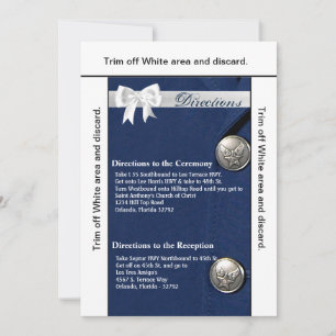 3.5x6 Direction Card Air Force Class A Uniform Kaart