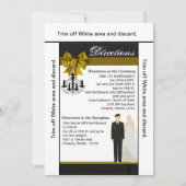3.5x6 Direction Card ARMY Uniform Groom Bride Sol Kaart (Voorkant)