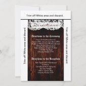 3.5x6 Direction Card Country Dark Barn Wood Lace Kaart (Voorkant)