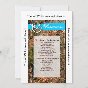 3.5x6 Direction Card Deer Couple Doe Buck Camo Kaart