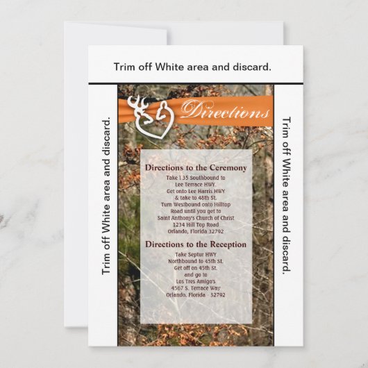 3.5x6 Direction Card Deer Couple Doe Buck Camo Kaart (Voorkant)