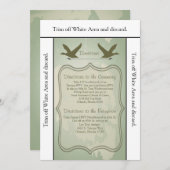 3.5x6 Direction Card Duck Hunting Rustic Kaart (Voorkant / Achterkant)