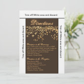 3.5x6 Direction Card Gold Foil Autumn Herfst Tree Kaart (Staand voorkant)