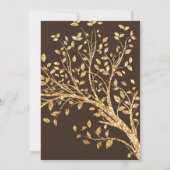 3.5x6 Direction Card Gold Foil Autumn Herfst Tree Kaart (Achterkant)