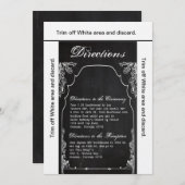 3.5x6 Direction Card Modern Chalkboard Kaart (Voorkant / Achterkant)