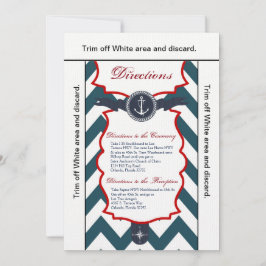 3.5x6 Direction Card Nautical Anchor Compass Ocea Kaart