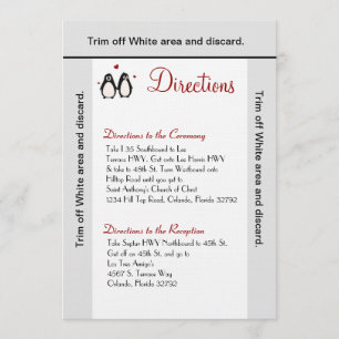 3.5x6 Direction Card Penguin Love Coup Kaart