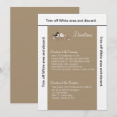 3.5x6 Direction Card Wedding Birds Kaart (Voorkant / Achterkant)