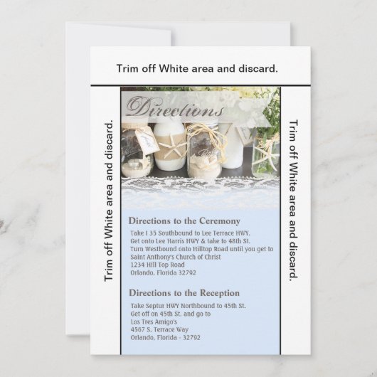 3.5x6 Richtingen Card Strand Zee Metselwerk Potten Kaart (Voorkant)