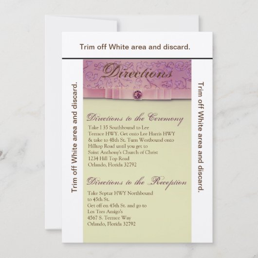 3.5x6 richtingen Kaart Amethist Jewel reliëfpapier (Voorkant)