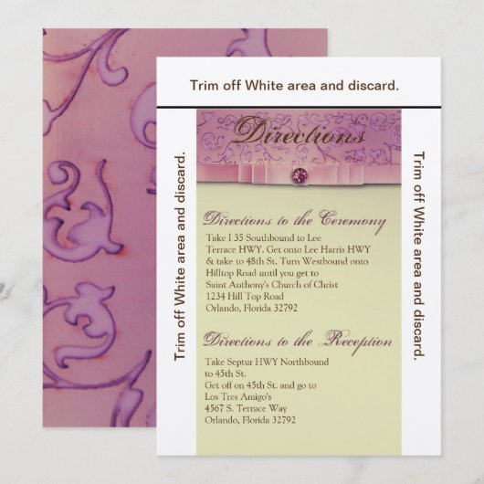 3.5x6 richtingen Kaart Amethist Jewel reliëfpapier (Voorkant / Achterkant)