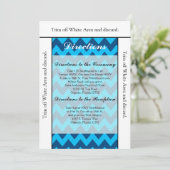 3.5x6 Richtingen Kaart Chevron Blues (Staand voorkant)