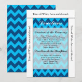 3.5x6 Richtingen Kaart Chevron Blues (Voorkant / Achterkant)