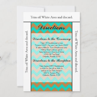 3.5x6 Richtingen Kaart Chevron Brown & Seafoam