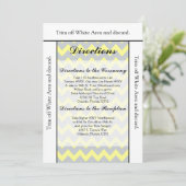 3.5x6 Richtingen Kaart Chevron Yellow & Grey (Staand voorkant)
