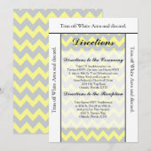 3.5x6 Richtingen Kaart Chevron Yellow & Grey (Voorkant / Achterkant)