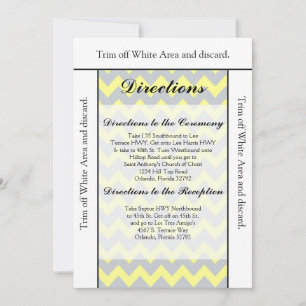 3.5x6 Richtingen Kaart Chevron Yellow & Grey
