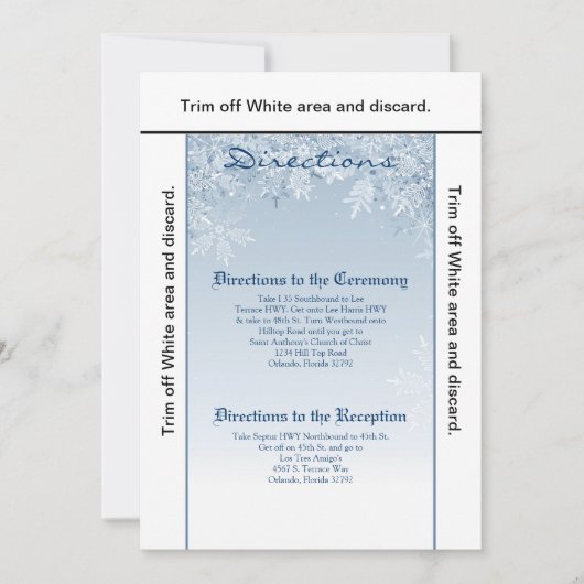 3.5x6 richtingen Kaart Crystal Snowflakes Winter (Voorkant)