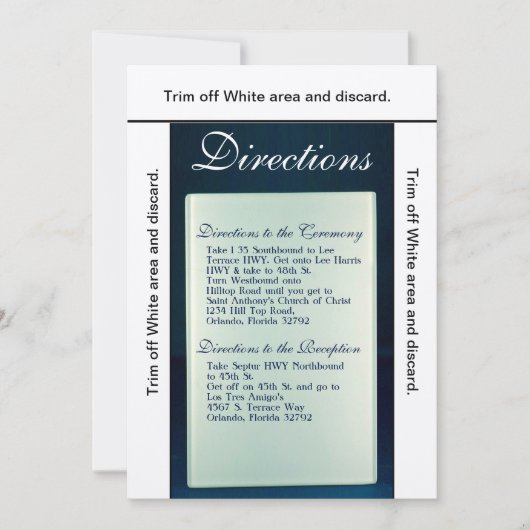 3.5x6 richtingen Kaart Frosted Glass Mirror Modern (Voorkant)