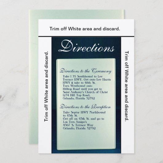 3.5x6 richtingen Kaart Frosted Glass Mirror Modern (Voorkant / Achterkant)