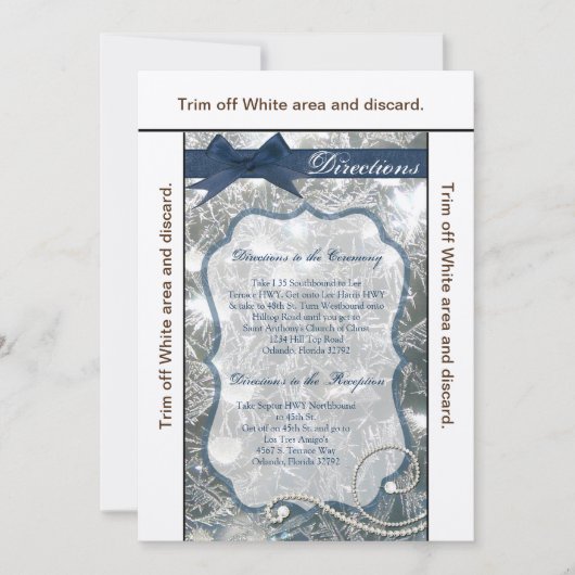 3.5x6 richtingen Kaart Gebarsten Ijs Wintersneeuw  (Voorkant)