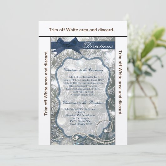 3.5x6 richtingen Kaart Gebarsten Ijs Wintersneeuw  (Staand voorkant)