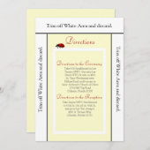 3.5x6 Richtingen Kaart Geel en Dame Bug (Voorkant / Achterkant)