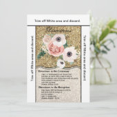 3.5x6 richtingen Kaart Geometrisch Roos Gouden Gli (Staand voorkant)