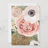 3.5x6 richtingen Kaart Geometrisch Roos Gouden Gli (Achterkant)