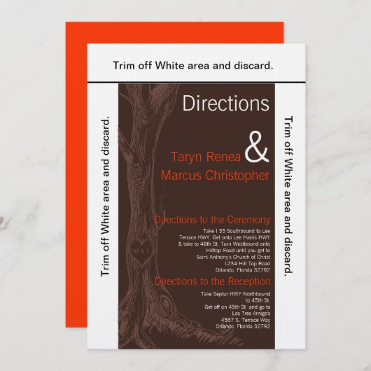 3.5x6 Richtingen Kaart Herfst Initiaal (Voorkant / Achterkant)