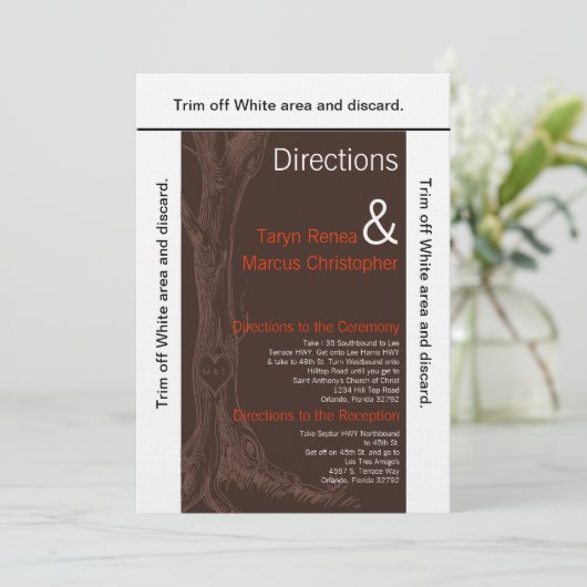 3.5x6 Richtingen Kaart Herfst Initiaal (Staand voorkant)