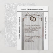 3.5x6 Richtingen Kaart Hoefijzers Hout (Voorkant / Achterkant)