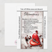 3.5x6 Richtingen Kaart Landhout — sleutel tot mijn (Voorkant / Achterkant)