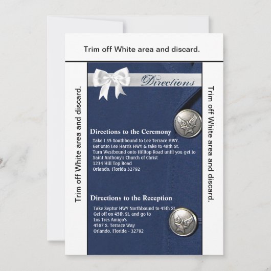 3.5x6 richtingen Kaart Luchtmacht Klasse A Uniform (Voorkant)