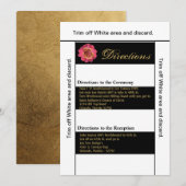 3.5x6 richtingen Kaart Modern Stripe Zwart Wit Co (Voorkant / Achterkant)