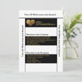 3.5x6 richtingen Kaart Modern Stripe Zwart Wit Co (Staand voorkant)