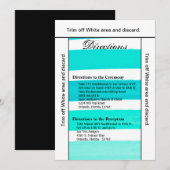 3.5x6 richtingen Kaart Ombre Streep Blauwgroen lij (Voorkant / Achterkant)